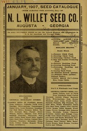 Cover of: January 1907 seed catalogue (with almanac for Augusta, Ga) of N. L. Willet Seed Co