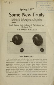 Cover of: Spring 1907: some new fruits