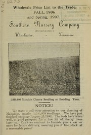 Cover of: Wholesale price list to the trade by Southern Nursery Company