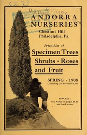 Cover of: Price list of specimen trees, shrubs, roses and fruit: spring 1908