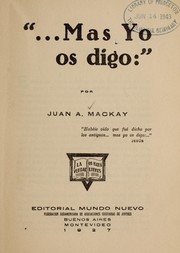 Cover of: "Mas Yo os digo"