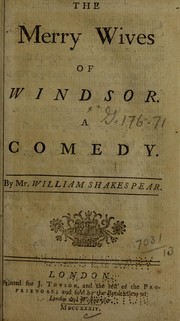 Cover of: The merry wives of Windsor by William Shakespeare