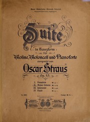 Cover of: Suite (in Tanzform) f℗♭¡Łr Violine, Violoncell und Pianoforte, op. 43: Walzer-Scherzo