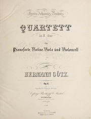 Cover of: Quartett in E dur f℗♭¡Łr Pianoforte, Violine, Viola und Violoncell, Op. 6