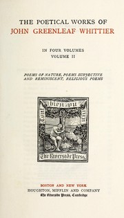 Cover of: Whittier's works
