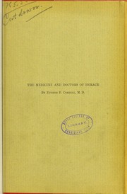 Cover of: The medicine and doctors of Horace