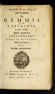 Cover of: Gemmarum et lapidum historia by Anselmus de Boodt