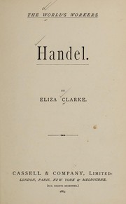 Cover of: Handel by Eliza Clarke
