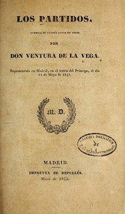 Cover of: Los partidos: comedia en cuatro actos en verso