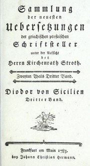 Cover of: Diodors von Sicilien Bibliothek der Geschichte