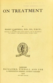 Cover of: On treatment