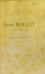Cover of: Henri Bouley, 17 mai 1814 - 30 novembre 1885