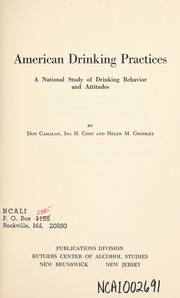 American drinking practices by Don Cahalan