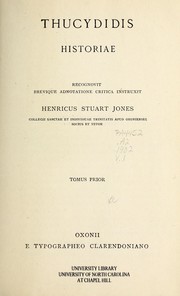 Cover of: Thucydidis Historiae by Thucydides