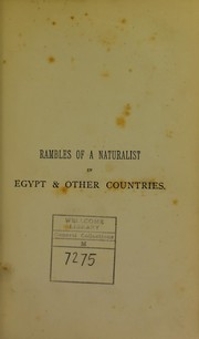 Cover of: Rambles of a naturalist in Egypt & other countries by J. H. Gurney