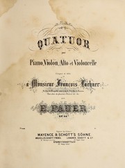 Cover of: Quatuor pour piano, violon, alto et violoncelle, op. 44bis