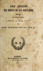 Cover of: Los perros del monte de San Bernardo by Ventura de la Vega