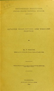 Cover of: Japanese wood-cutting and wood-cut printing by T. Tokuno