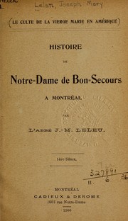 Cover of Histoire de Notre-Dame de Bon-Secours à Montréal