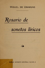 Cover of: Rosario de sonetos líricos by Miguel de Unamuno