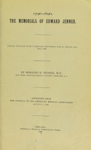 Cover of: The memorials of Edward Jenner, 1796-1896