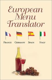 European menu translator by Whitney H. Galbraith, Anne T. Galbraith