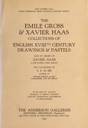 The Emile Gross & Xavier Haas collections of English XVIIIth century drawings & pastels by Anderson Galleries, Inc