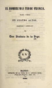 Cover of: El hombre ma s feo de Francia: drama co mico en cuatro actos