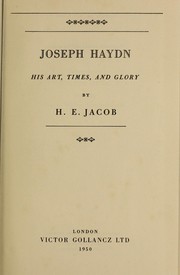 Cover of: Joseph Haydn, his art, times, and glory.