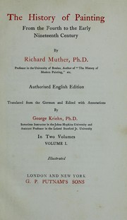 Cover of: The history of painting from the fourth to the early nineteenth century