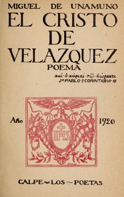 Cover of: El Cristo de Velázquez by Miguel de Unamuno