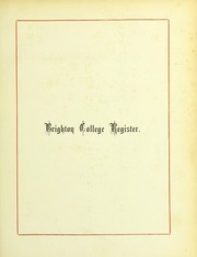 Cover of: Brighton College register, with brief biographical notices by Brighton College