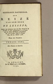 Cover of: Historisch dagverhaal der reize van den heer de Lesseps by Lesseps, Jean-Baptiste-Barthélemy baron de