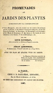 Cover of: Promenades au Jardin des plantes by Louis Rousseau