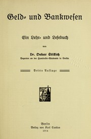Cover of: Geld- und bankwesen: ein lehr- und lesebuch