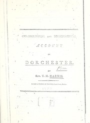 Chronological and topographical account of Dorchester by Thaddeus Mason Harris