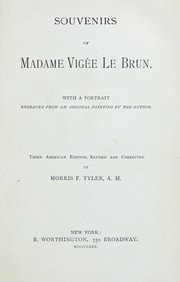 Cover of: Souvenirs of Madame Vigée Le Brun by Louise-Elisabeth Vigée-Lebrun