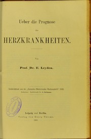 Cover of: Ueber die Prognose der Herzkrankheiten