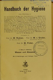 Cover of: Handbuch der Hygiene