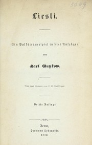 Cover of: Liesli by Karl Gutzkow