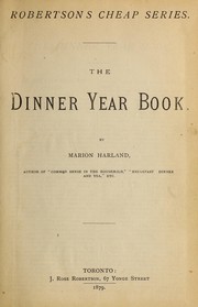 Cover of: The dinner year book: y Marion Harland