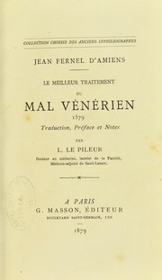 Cover of: Le meilleur traitement du mal v©♭n©♭rien, 1579
