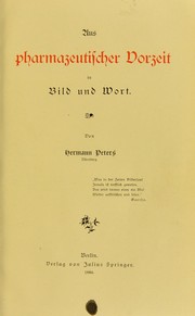 Cover of: Aus pharmazeutischer Vorzeit in Bild und Wort