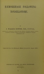 Cover of: A case of acquired total deafness, the result of inherited syphilis; with post-mortem by J. Walker Downie