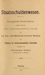 Staatsschuldenwesen by Christian Kuhn