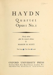 Cover of: Quartet, opus 1 no.1