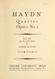 Cover of: Quartet, opus 1 no.1 by Franz Joseph Haydn