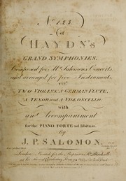 Haydn's symphonies by Franz Joseph Haydn