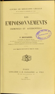 Cover of: Les empoisonnements criminels et accidentels