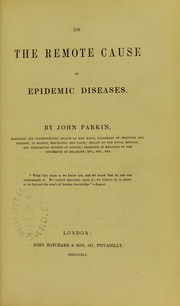 Cover of: On the remote cause of epidemic diseases